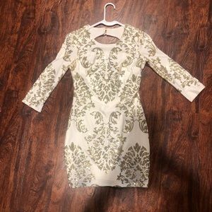 White and Gold sequin dress!